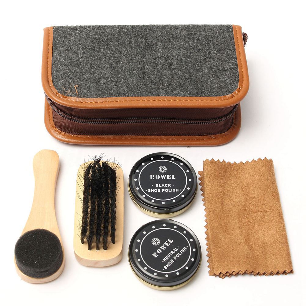 Leather shoes care set