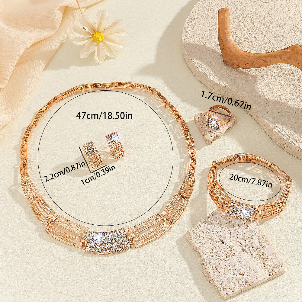 Women's Affordable Luxury Fashion Alloy Jewelry Set